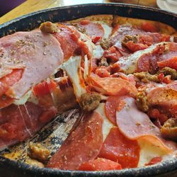 Deep Dish Meat Lover Combo. Yummy.
