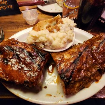 Texas Roadhouse - Whole rack of ribs with Mashed Potatoes and Brown Gravy... - Barbeque Near Me - Rialto, California Texas Roadhouse - Whole rack of ribs with Mashed Potatoes and Brown Gravy... - Barbeque Near Me - Rialto, California