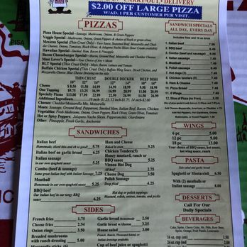 Pizza House - Menu - Pizza Near Me - Zion, Illinois