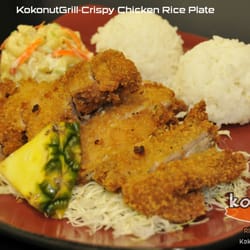 Kokonut Grill - Crispy Chicken with house sauce, Coconut Rice and Macaroni Salad