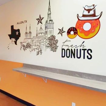 Fresh Donuts - a wall mural in a cafeteria - Donuts Near Me - Allen, Texas