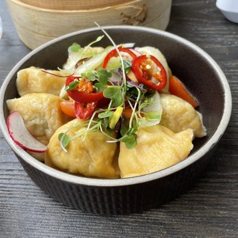 Dumpling Time Thrive City - Lamb Dumplings with chili peppers - Noodles Near Me - San Francisco, California