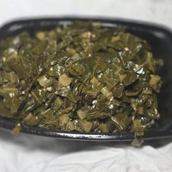 Uncle Fred's BBQ Smoke Shack - Hard crunchy Collard greens