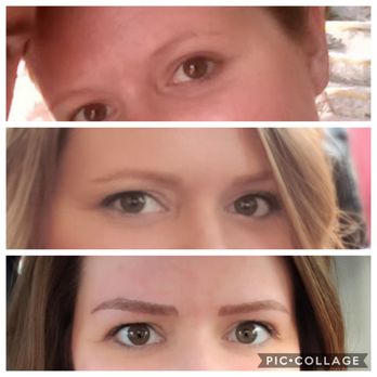 Accent On Faces - Top: No makeup Middle: Penciled in Bottom: 5 minutes after 1st appt. - Permanent Makeup Near Me - Denver, Colorado