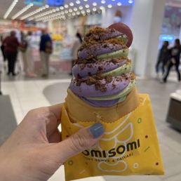 Ube and matcha swirl, soooo good Ube and matcha swirl, soooo good