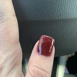 Scratched, smudged and totally wrecked a little over one week post SNS mani. What the hell?