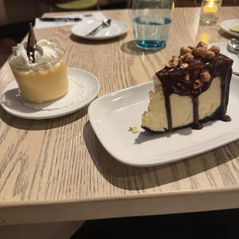 Pasta Moon - Truffle cake, and butterscotch pudding. The butterscotch pudding was very good. The truffle cake paired well with my hot coffee. - Italian Near Me - Half Moon Bay, California