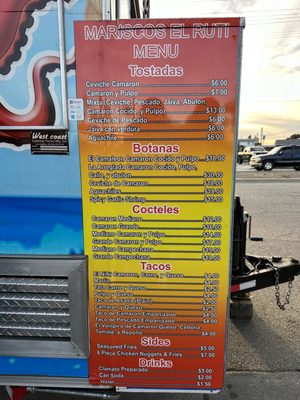 Menu photo 1 Mariscos El Ruti Long Beach, CA Menu photo 1 Mariscos El Ruti Long Beach, CA
