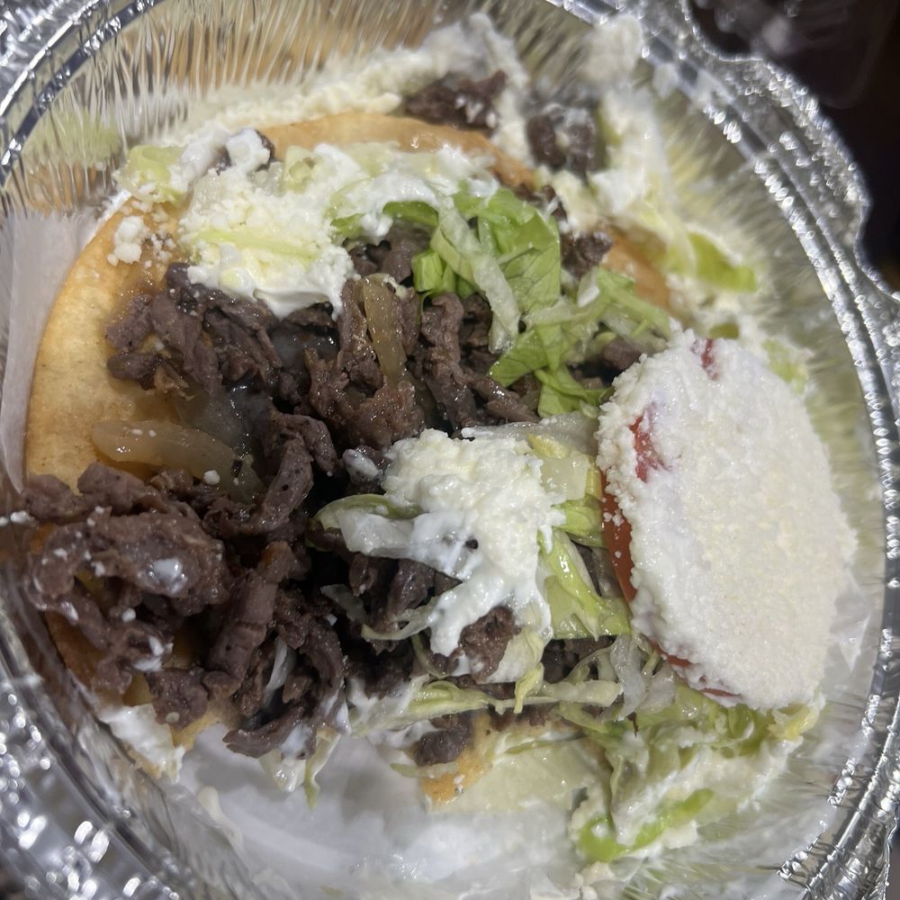 Taqueria Mexicas - Steak Tostada - Food Trucks Near Me - Elmont, New York Taqueria Mexicas - Steak Tostada - Food Trucks Near Me - Elmont, New York