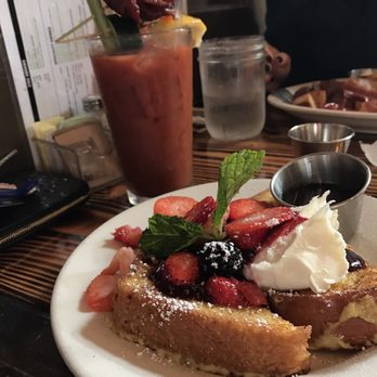 Fig Tree Cafe - HALF ORDER of the Berry Sweet French Toast and the Man Candy Bloody Mary - Breakfast & Brunch Near Me - San Diego, California Fig Tree Cafe - HALF ORDER of the Berry Sweet French Toast and the Man Candy Bloody Mary - Breakfast & Brunch Near Me - San Diego, California