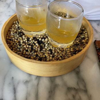 The Cooks' House - Vegetable broth shot - New American Near Me - Traverse City, Michigan