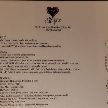 Yo's On Hartz - Menu by Mo - Soup, Salad, Dim Sum - Asian Fusion Near Me - Danville, California Yo's On Hartz - Menu by Mo - Soup, Salad, Dim Sum - Asian Fusion Near Me - Danville, California