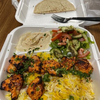Yala Kabab Restaurant - Chicken Skewers Plate - Mediterranean Near Me - Westminster, California Yala Kabab Restaurant - Chicken Skewers Plate - Mediterranean Near Me - Westminster, California