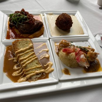 Ruffino's On The River - Taste of Ruffino's with braised pork cheeks, crabmeat cheesecake, bbq shrimp and seafood arancini. - Seafood Near Me - Lafayette, Louisiana Ruffino's On The River - Taste of Ruffino's with braised pork cheeks, crabmeat cheesecake, bbq shrimp and seafood arancini. - Seafood Near Me - Lafayette, Louisiana