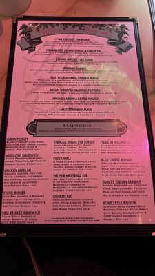 Menu photo 8 Lake City Pub Lakewood, WA