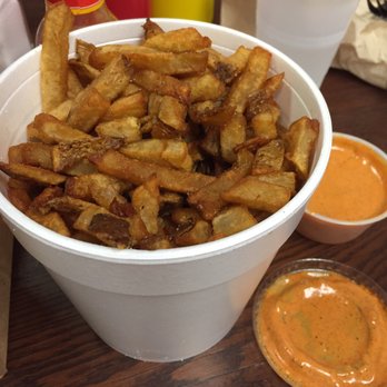 Devil Dawgs -  South State - Bucket of fried with devil sauce - Hot Dogs Near Me - Chicago, Illinois