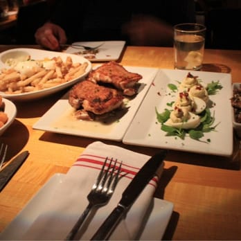 Salty Sow - Cheese curds, duck fat fries, crispy chicken, deviled eggs, and brussel sprouts for 3 - American Near Me - Austin, Texas Salty Sow - Cheese curds, duck fat fries, crispy chicken, deviled eggs, and brussel sprouts for 3 - American Near Me - Austin, Texas