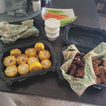 Wingstop - I ordered 10 chicken strips and 20 wings a 2 large vegetable sticks $50 what i got was 20 boneless nuggets 1 large veggies and corn:( - Chicken Wings Near Me - Carmichael, California