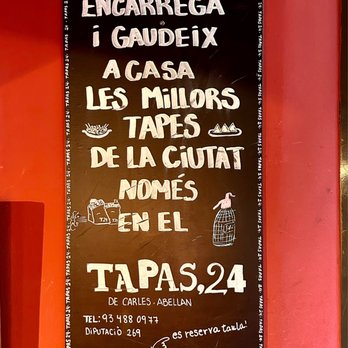 Tapas 24 - here their sign!!! - Tapas Bars Near Me - Barcelona, B Tapas 24 - here their sign!!! - Tapas Bars Near Me - Barcelona, B