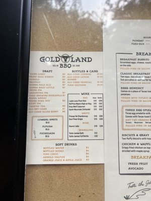 Menu photo 1 Gold Land BBQ San Luis Obispo, CA Menu photo 1 Gold Land BBQ San Luis Obispo, CA