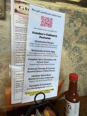 Menu photo 2 Ghinis French Caffe Tucson, AZ Menu photo 2 Ghinis French Caffe Tucson, AZ