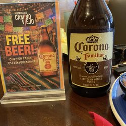 Camino Viejo Mexican Restaurant - It's not a small corona ...it's Grande!!!