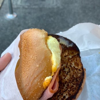 Bagel Street Cafe - Eggwich special... burnt on both sides - Bagels Near Me - Berkeley, California