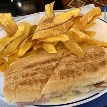 The Cuban Cafe Restaurant - Cubano with plantains - Cafes Near Me - Boca Raton, Florida