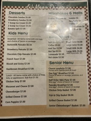 Menu photo 1 Lil’ Moon Diner West Richland, WA Menu photo 1 Lil’ Moon Diner West Richland, WA