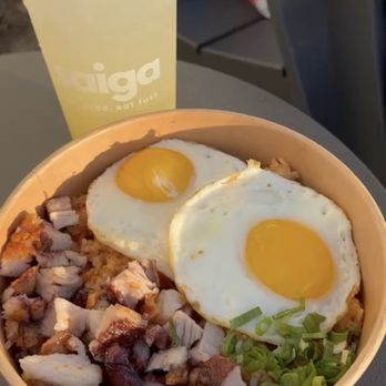 Saiga Vietnamese Eatery - Kimchi Fried Rice with Pork Belly and Fried Eggs + Lychee Lemonade - Vietnamese Near Me - Irvine, California Saiga Vietnamese Eatery - Kimchi Fried Rice with Pork Belly and Fried Eggs + Lychee Lemonade - Vietnamese Near Me - Irvine, California
