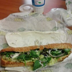 Steak cheese foot long sandwich subway on Hamilton Blvd Sioux City iowa,,,,,,yummy!