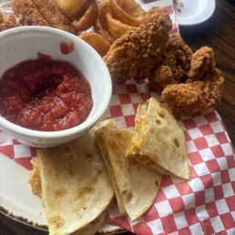 Missing a couple of cheese sticks, but that's pretty much it for $24... Missing a couple of cheese sticks, but that's pretty much it for $24...