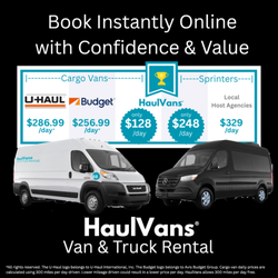 HaulVans - HaulVans is cheaper than U-Haul and lower cost than Budget with a minimum of 300 miles/day included with each rental.