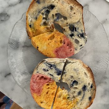 Township Bagel Cafe - a half eaten bagel on a glass plate - Breakfast & Brunch Near Me - Sewell, New Jersey