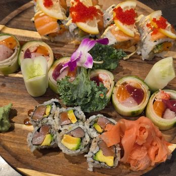 AMA Sushi - (Middle roll) Naruto, (top roll right side) sex on the beach - Sushi Bars Near Me - Edina, Minnesota