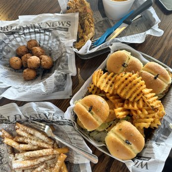 The Crab & Catfish - Cajun Catfish Sliders (4)Fried Lobster Tail -n- Spicy Corn Hushpuppies Funnel Cake Fries - Seafood Near Me - Oklahoma City, Oklahoma The Crab & Catfish - Cajun Catfish Sliders (4)Fried Lobster Tail -n- Spicy Corn Hushpuppies Funnel Cake Fries - Seafood Near Me - Oklahoma City, Oklahoma