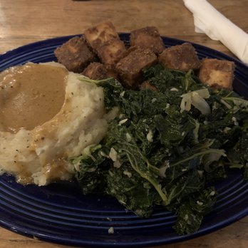 Rosetta's Kitchen - Family Favorite (peanut butter tofu, mashed potato, sautéed greens) - Vegetarian Near Me - Asheville, North Carolina