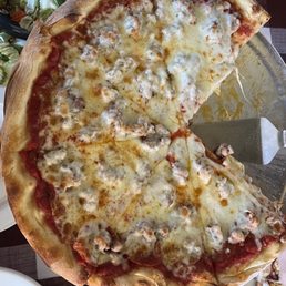 Large pepperoni and sausage.
