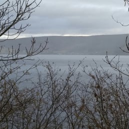 The loch itself.. Cold March day. Yes it was snowing.