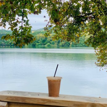 Mozart's Coffee Roasters - Iced almond milk mocha latte - Coffee & Tea Near Me - Austin, Texas
