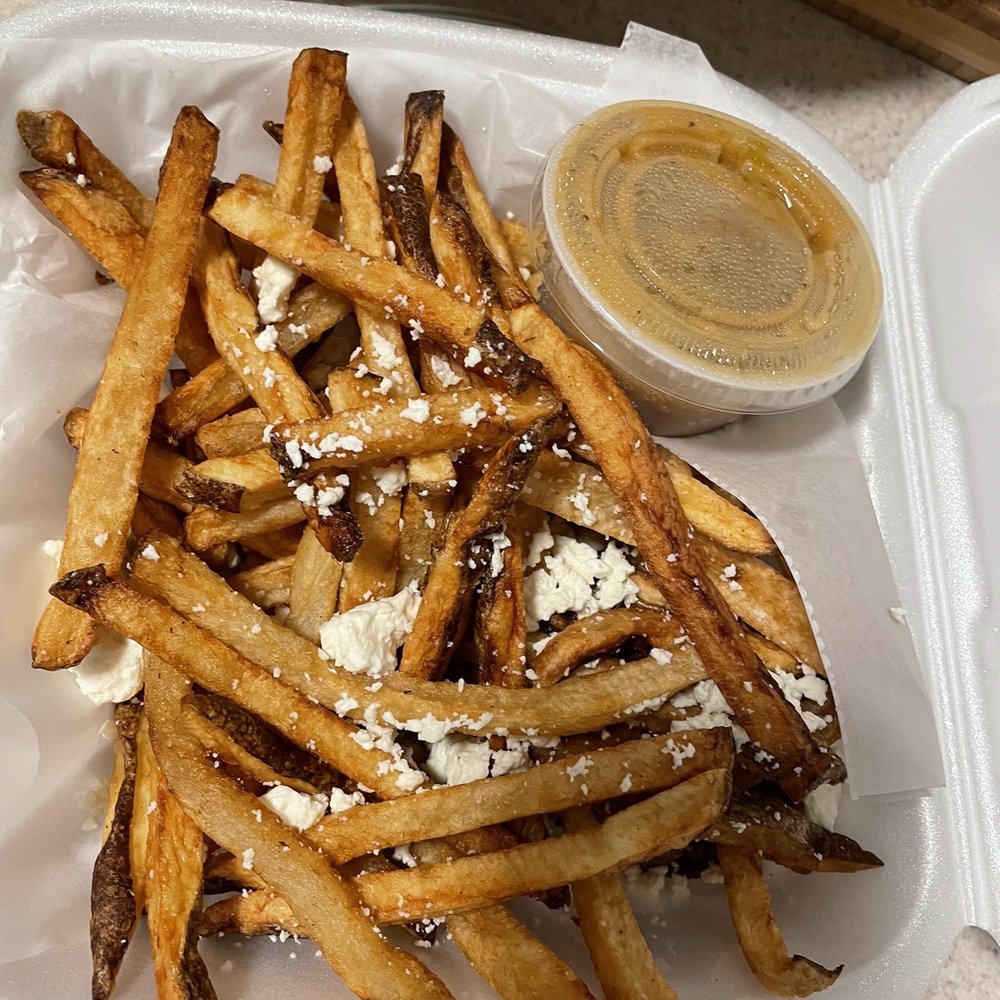 Amici Grill & Pizzeria - Greek fries- not the same when you get them as carry out. - Pizza Near Me - Highland, Indiana