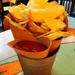 Open Baladin - Homemade potato chips w/ homemade ketchup