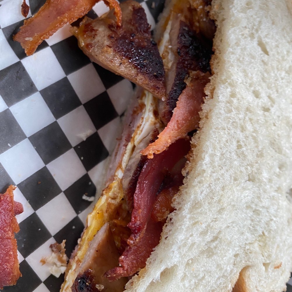 Ma Baker’s - Inside of the meat lover breakfast sandwich - Food Trucks Near Me - Chilliwack, British Columbia Ma Baker’s - Inside of the meat lover breakfast sandwich - Food Trucks Near Me - Chilliwack, British Columbia