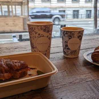 maman - Ham and cheese croissant and to go cup - Coffee & Tea Near Me - New York, New York maman - Ham and cheese croissant and to go cup - Coffee & Tea Near Me - New York, New York