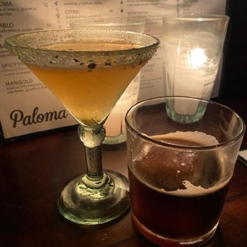 Paloma Restaurant - MARIGOLD AND AMARO COCKTAIL - Mexican Near Me - Santa Fe, New Mexico