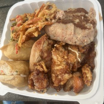 Gulick Delicatessen - Vegetable tempura , cone sushi , hash patty ,garlic chicken - Japanese Near Me - Honolulu, Hawaii
