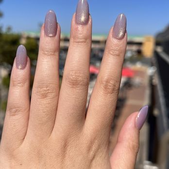 Amie Nails Studio - Purple cat eye with round tips - Nail Salons Near Me - Westminster, California Amie Nails Studio - Purple cat eye with round tips - Nail Salons Near Me - Westminster, California