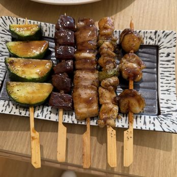 Tenjou - Yakitori platter (5 skewers) - Ramen Near Me - New York, New York Tenjou - Yakitori platter (5 skewers) - Ramen Near Me - New York, New York