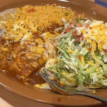 Tres Amigos - Enchilada and Guacamole Tostada, $7.95 lunch price - Mexican Near Me - Cheyenne, Wyoming Tres Amigos - Enchilada and Guacamole Tostada, $7.95 lunch price - Mexican Near Me - Cheyenne, Wyoming