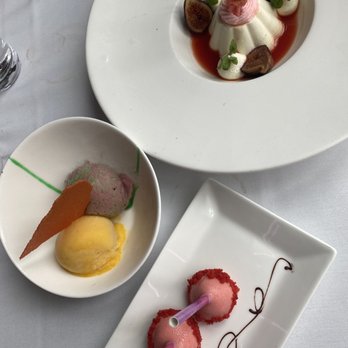 Robert - Dessert- sorbet, goat cheese mousse and cake pops - New American Near Me - New York, New York Robert - Dessert- sorbet, goat cheese mousse and cake pops - New American Near Me - New York, New York